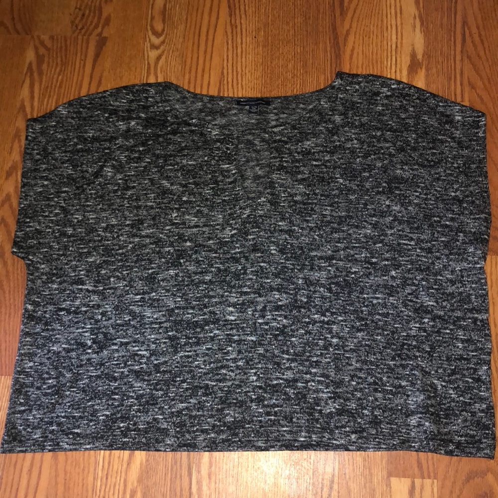 Grey Striped Crop Top